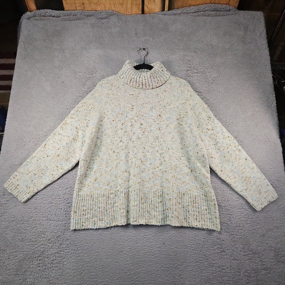J Jill Sweater Womens XL Coastal Grandma Quiet Luxury Minimalist Tutleneck Boxy - Picture 2 of 15
